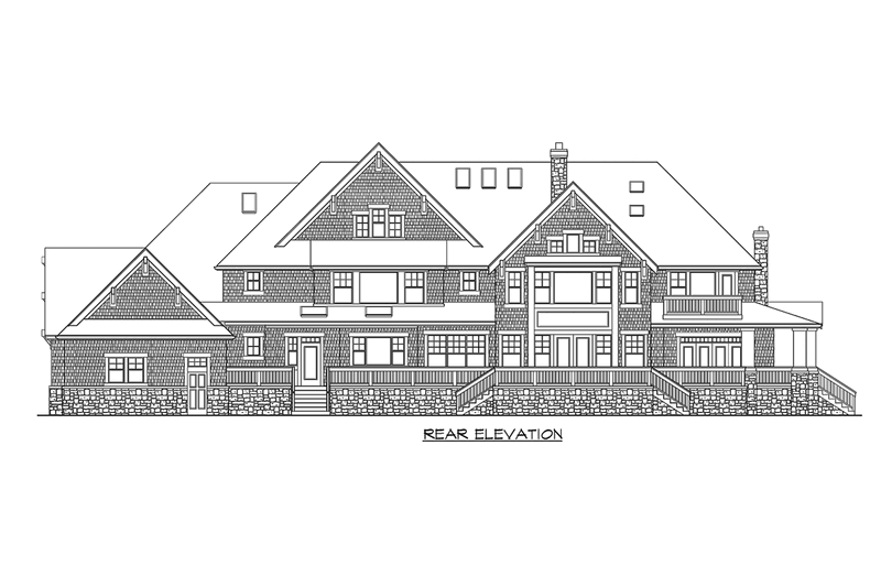 Dream House Plan - Exterior - Other Elevation 3 for Craftsman House Plan #132-185 - 4 bed, 6 bath