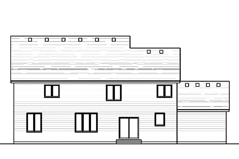 Architectural House Design - Exterior - Rear Elevation for Colonial House Plan #51-1029 - 4 bed, 2.5 bath