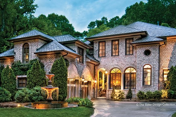 Exterior - Front Elevation 3 for Mediterranean House Plan #930-70 - 3 bed, 2.5 bath