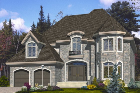 Exterior - Front Elevation for European House Plan #138-330 - 4 bed, 2.5 bath