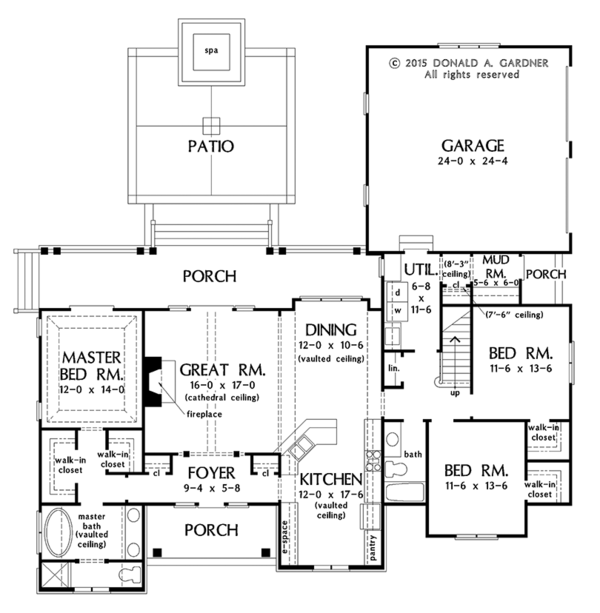 Home Plan - Ranch Floor Plan - Main Floor Plan #929-1011
