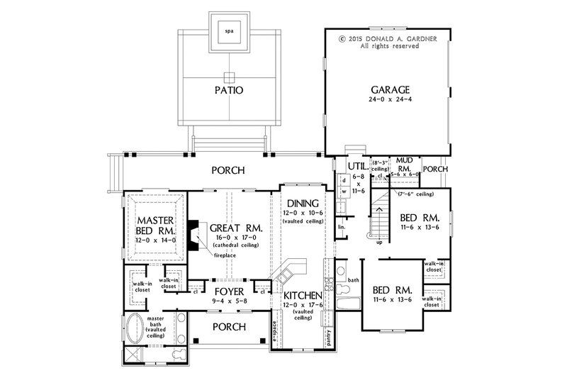 Dream House Plan - Floor Plan - Main Floor for Ranch House Plan #929-1011 - 3 bed, 2 bath