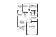 Craftsman Style House Plan - 3 Beds 2 Baths 1240 Sq/Ft Plan #112-271 Floor 