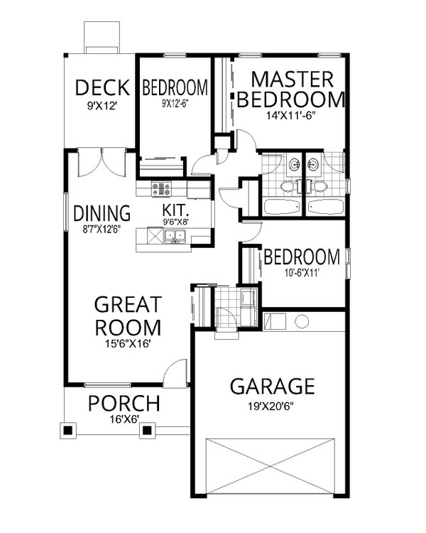 Home Plan - Craftsman Floor Plan - Main Floor Plan #112-271