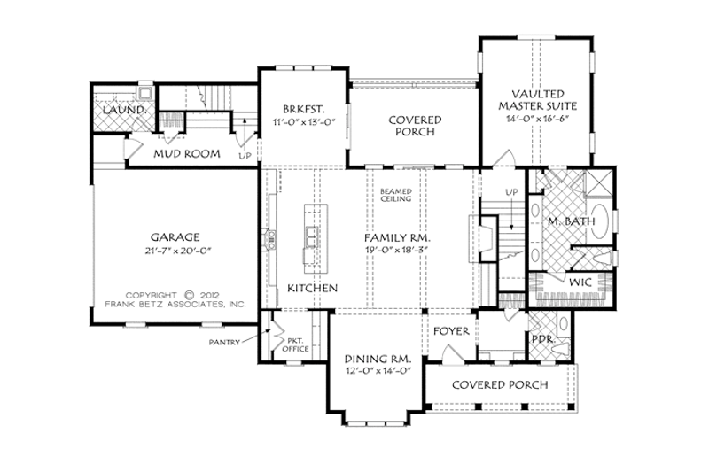 Home Plan - Floor Plan - Main Floor for Traditional House Plan #927-957 - 3 bed, 2.5 bath