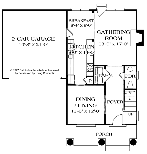 House Design - Country Floor Plan - Main Floor Plan #453-207