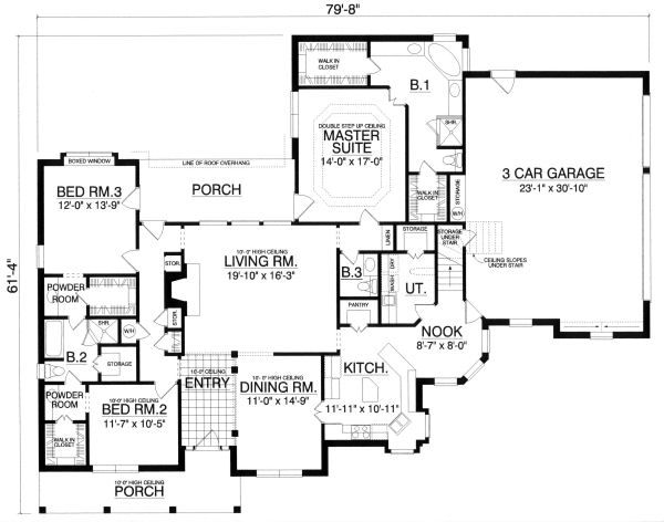 Home Plan - Traditional Floor Plan - Main Floor Plan #40-388
