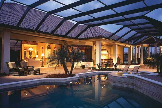 Exterior - Rear Elevation for Mediterranean House Plan #930-92 - 4 bed, 4.5 bath