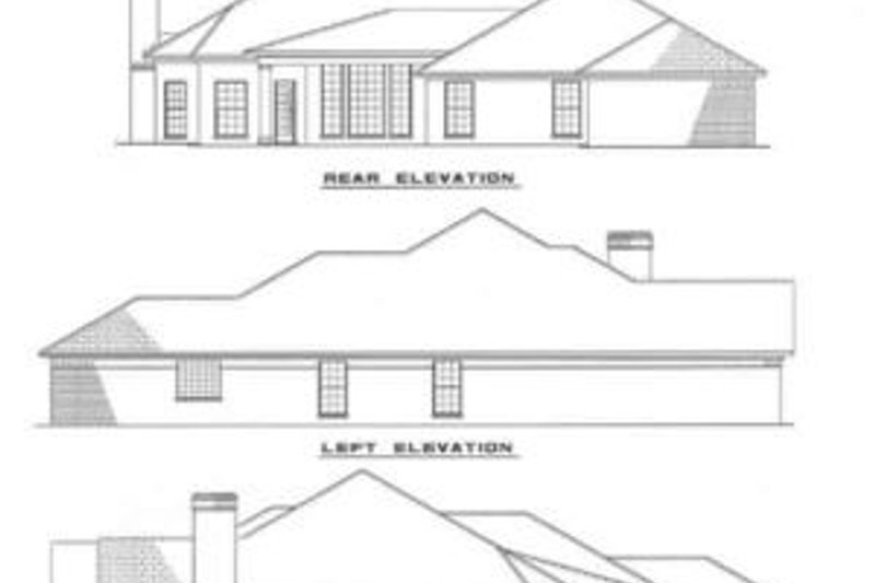 Home Plan - Exterior - Rear Elevation for Traditional House Plan #17-108 - 3 bed, 2.5 bath