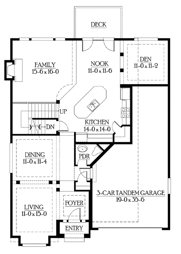 Home Plan - Prairie Floor Plan - Main Floor Plan #132-365