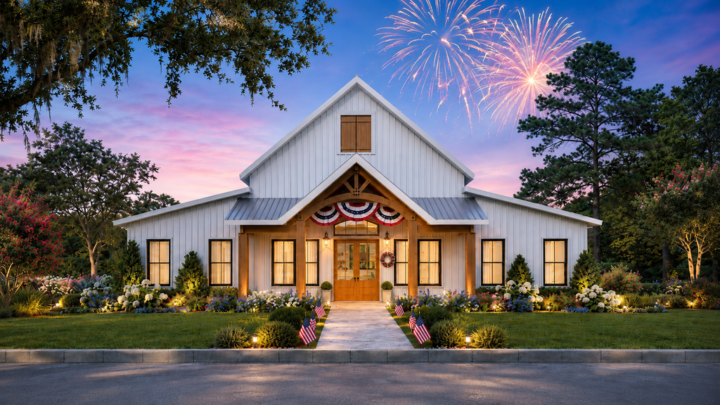Exterior - Front Elevation 2 for Barndominium House Plan #44-261 - 3 bed, 2 bath