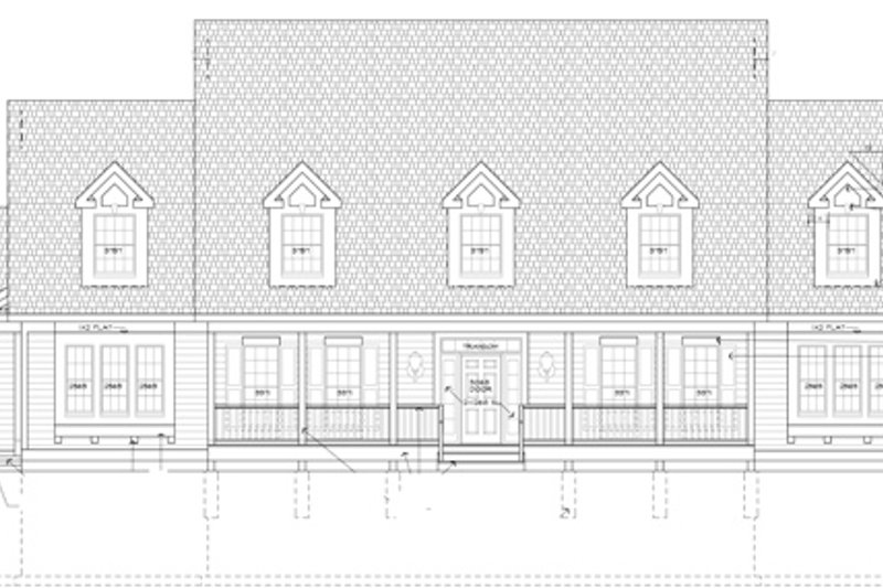 Home Plan - Exterior - Front Elevation 4 for Colonial House Plan #328-460 - 4 bed, 3.5 bath