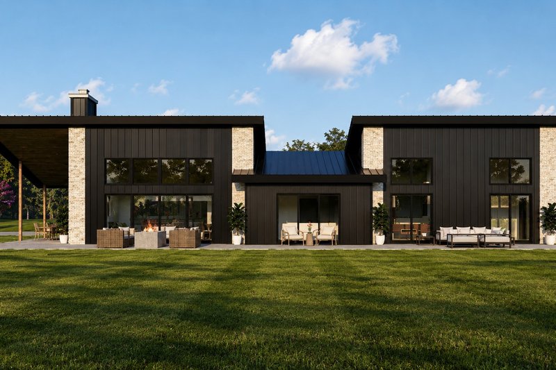 Home Plan - Exterior - Rear Elevation for Modern House Plan #1064-498 - 3 bed, 2 bath