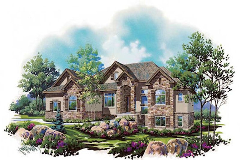 Architectural House Design - Traditional Exterior - Front Elevation Plan #5-287