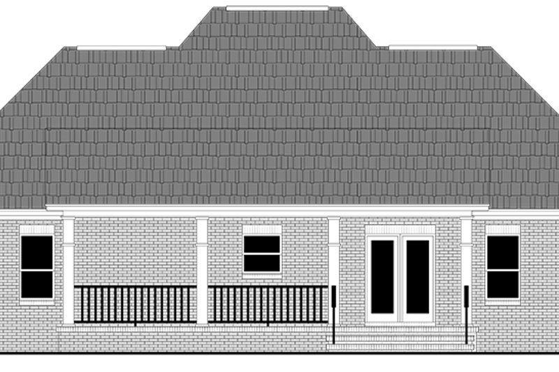 Architectural House Design - Exterior - Rear Elevation for Country House Plan #21-399 - 3 bed, 2.5 bath