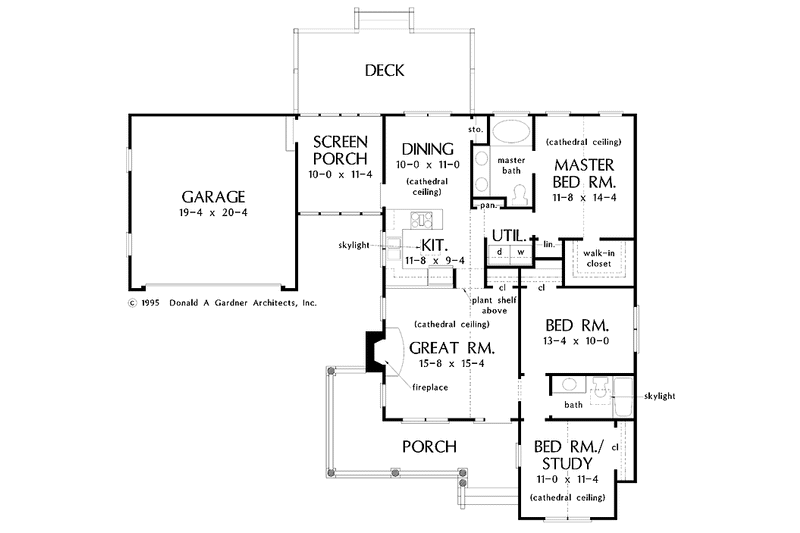 Home Plan - Floor Plan - Main Floor for Country House Plan #929-365 - 3 bed, 2 bath