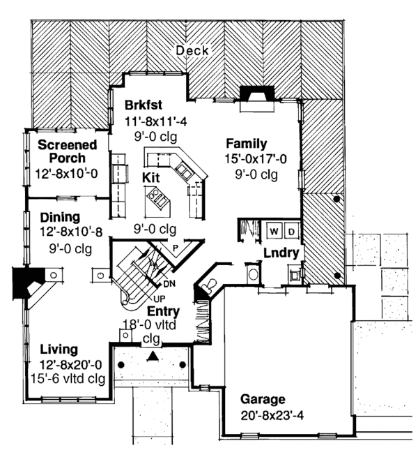 House Design - Colonial Floor Plan - Main Floor Plan #320-741