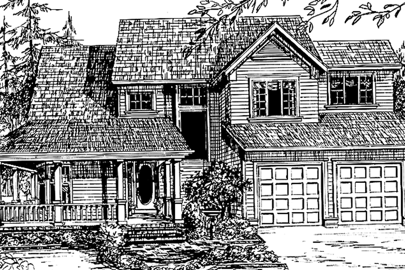 Architectural House Design - Country Exterior - Front Elevation Plan #966-46
