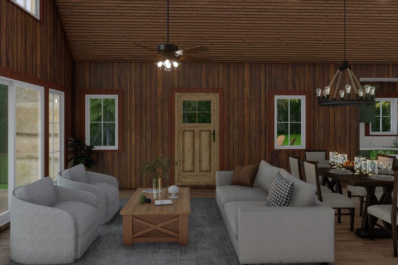 Home Plan - Interior - Family Room for Craftsman House Plan #923-73 - 3 bed, 3.5 bath