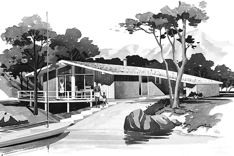 House Blueprint - Contemporary Exterior - Front Elevation Plan #72-629