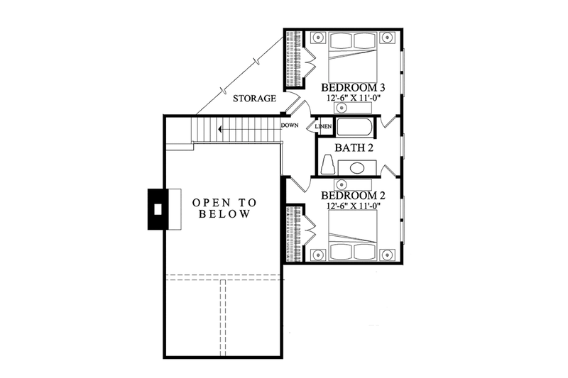 House Plan Design - Floor Plan - Upper Floor for Craftsman House Plan #137-363 - 3 bed, 2.5 bath