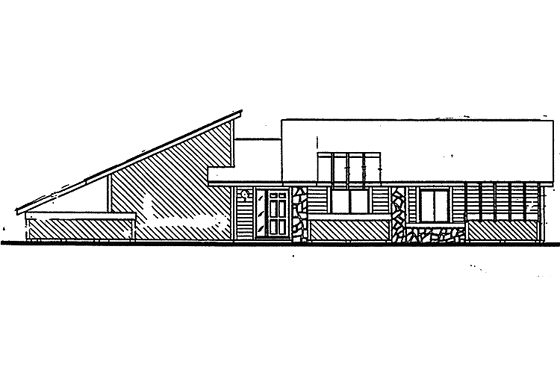Exterior - Front Elevation 3 for Contemporary House Plan #30-335 - 4 bed, 2 bath