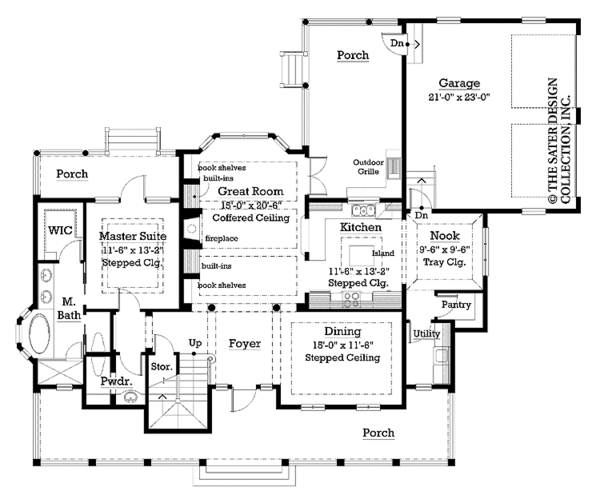 Architectural House Design - Victorian Floor Plan - Main Floor Plan #930-222