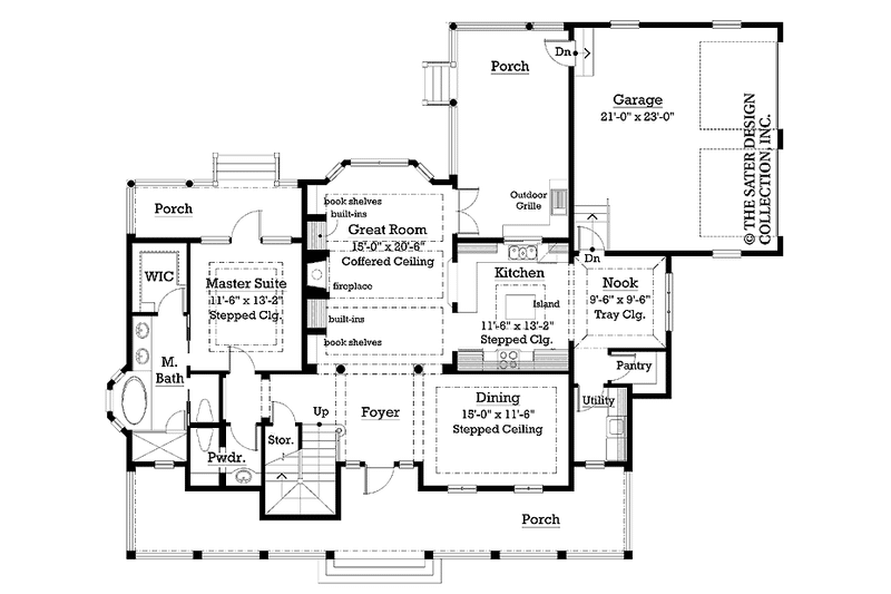Home Plan - Floor Plan - Main Floor for Victorian House Plan #930-222 - 3 bed, 2.5 bath