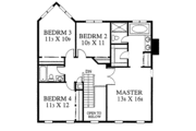 Colonial Style House Plan - 4 Beds 2.5 Baths 2278 Sq/Ft Plan #1053-14 