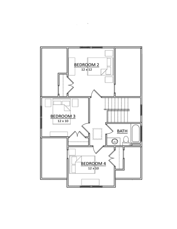 Architectural House Design - Craftsman Floor Plan - Upper Floor Plan #936-2