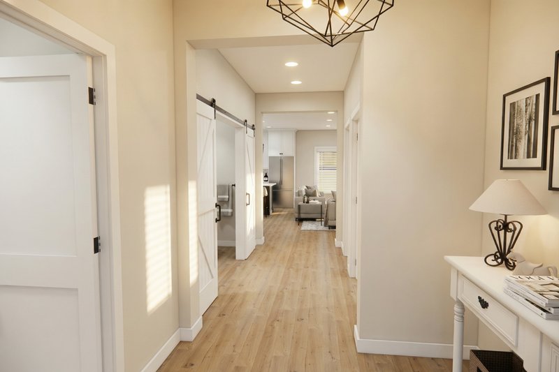 Dream House Plan - Interior - Entry for Farmhouse House Plan #51-1529 - 3 bed, 2 bath