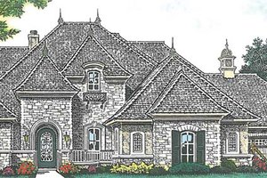 House Plan Design - Exterior - Front Elevation for European House Plan #310-1276 - 4 bed, 3.5 bath