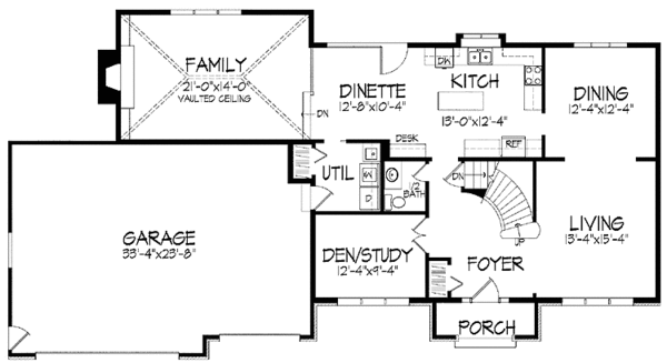 Dream House Plan - Country Floor Plan - Main Floor Plan #51-926
