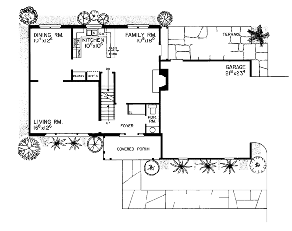 House Blueprint - Country Floor Plan - Main Floor Plan #72-503