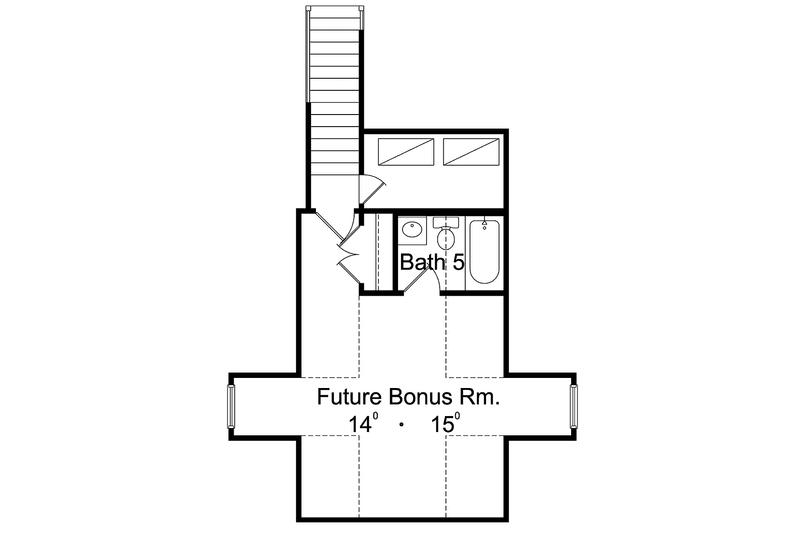 House Blueprint - Floor Plan - Upper Floor for Mediterranean House Plan #417-756 - 4 bed, 4 bath