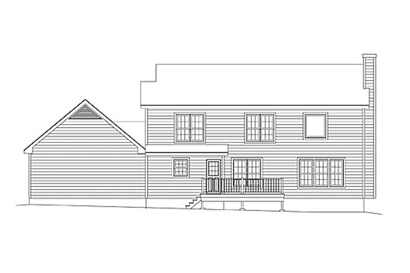 Dream House Plan - Exterior - Rear Elevation for Classical House Plan #57-106 - 3 bed, 2.5 bath