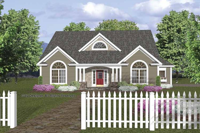 Architectural House Design - Exterior - Front Elevation 3 for Traditional House Plan #56-667 - 3 bed, 2.5 bath