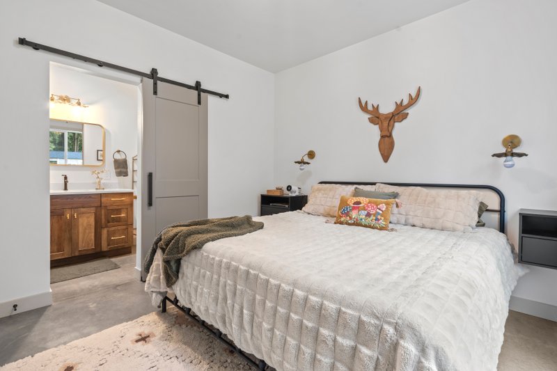 House Plan Design - Interior - Master Bedroom 1 for Barndominium House Plan #1070-207 - 2 bed, 1 bath