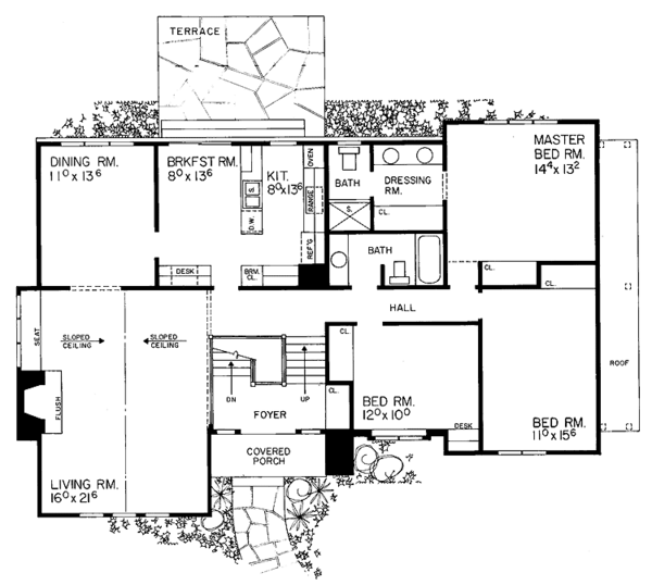 Architectural House Design - Tudor Floor Plan - Main Floor Plan #72-724
