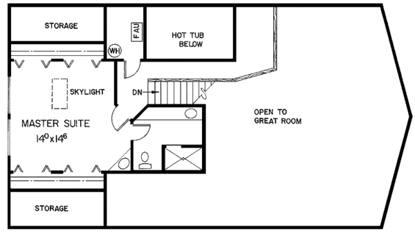 Home Plan - Bungalow Floor Plan - Upper Floor Plan #60-898