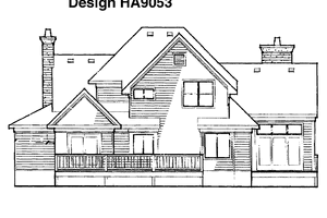 Exterior - Rear Elevation for Victorian House Plan #120-197 - 3 bed, 2.5 bath