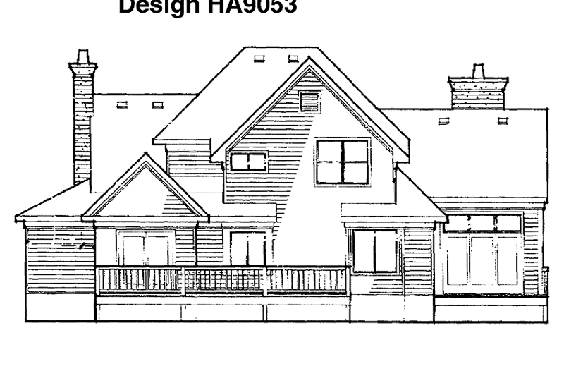 Architectural House Design - Exterior - Rear Elevation for Victorian House Plan #120-197 - 3 bed, 2.5 bath