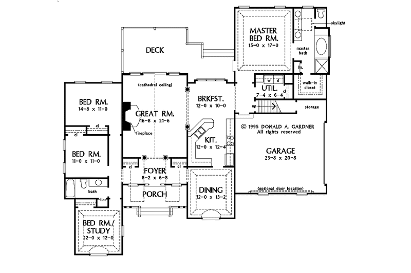 Dream House Plan - Floor Plan - Main Floor for Country House Plan #929-600 - 4 bed, 2 bath