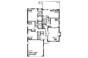 Floor Plan - Main Floor for Traditional House Plan #47-138 - 3 bed, 2 bath