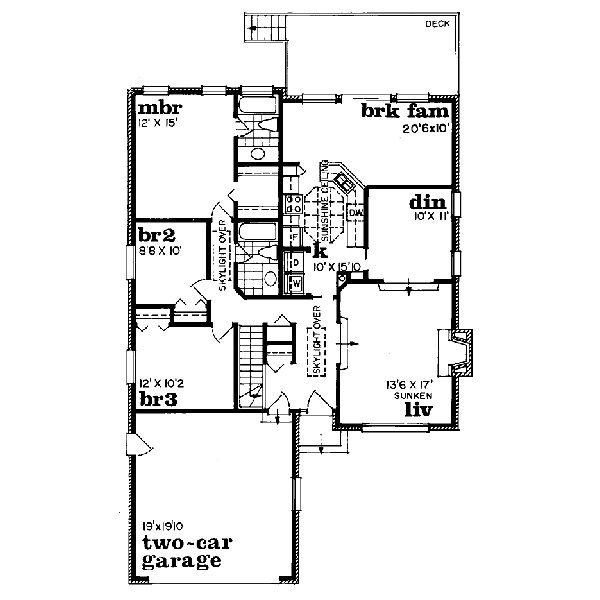 Traditional Floor Plan - Main Floor Plan #47-138