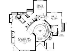 Floor Plan - Upper Floor for Traditional House Plan #48-893 - 3 bed, 3.5 bath