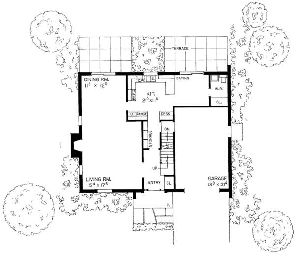 Home Plan - Colonial Floor Plan - Main Floor Plan #72-552
