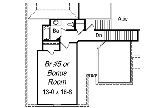 Floor Plan - Upper Floor for European House Plan #329-289 - 5 bed, 3.5 bath