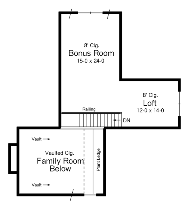 Architectural House Design - Country Floor Plan - Upper Floor Plan #51-691
