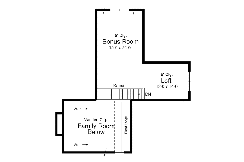 Dream House Plan - Floor Plan - Upper Floor for Country House Plan #51-691 - 3 bed, 2 bath